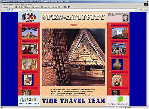 Ansicht einer kulturgeschichtlichen Präsentation von TimeTravelTeam